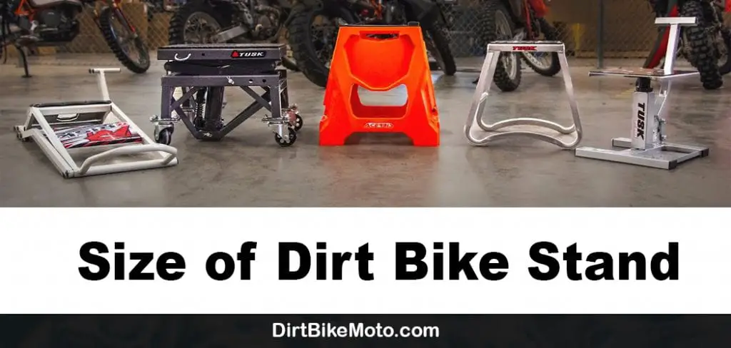 Size of Dirt Bike Stand